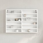 vidaXL Armoire à vitrine blanc 80x8 5x58 cm bois d'ingénierie