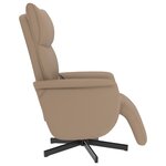 vidaXL Fauteuil inclinable de massage repose-pieds cappuccino