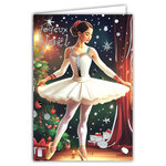 61-5846 Carte Joyeux Noël avec enveloppe blanche 12x17 5cm