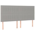 vidaXL Sommier à lattes de lit avec matelas Gris clair 200x200cm Tissu