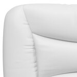 vidaXL Coussin de tête de lit blanc 80 cm similicuir