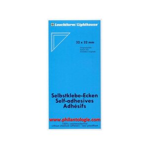 Coins autocollants 32 mm pour blocs photos cartes postales.