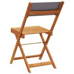 vidaXL Chaises de jardin pliantes lot de 4 tissu et bois massif