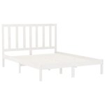 vidaXL Cadre de lit Blanc Bois massif 160x200 cm