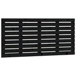 vidaXL Tête de lit murale Noir 146x3x63 cm Bois massif de pin