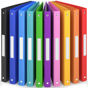 ACROPAQ 10x Classeur A4- 4 Anneaux- Dos 2 5 cm- Étiquettes de Dos- Jusqu'à 100 feuilles A4- PP- Souple Durable- Résistants à l'eau