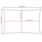 vidaXL Voile de parasol tissu oxford rectangulaire 3 5x5 m blanc