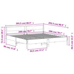 vidaXL Cadre de lit sans matelas cire marron 200x200cm bois pin massif