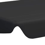 vidaXL Toit de rechange de balançoire noir 188/168x145/110 cm
