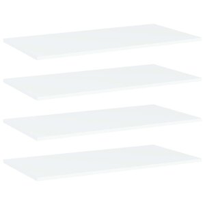 vidaXL Panneaux de bibliothèque 4 Pièces blanc bois d’ingénierie