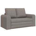 vidaXL Canapé-lit de sol 2-en-1 Taupe 148x71x83 cm Tissu