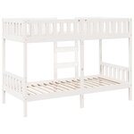 vidaXL Lit superposé Blanc 90x190 cm Bois de pin massif