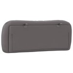 vidaXL Coussin de tête de lit gris 100 cm similicuir