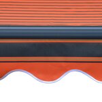 vidaXL Auvent manuel rétractable avec LED 450x300 cm Orange et marron