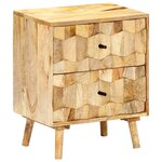 vidaXL Table de chevet 40x30x50 cm Bois de manguier massif
