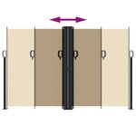 vidaXL Auvent latéral rétractable beige 160x1000 cm