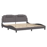 vidaXL Cadre de lit sans matelas gris 200x200 cm similicuir