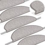 vidaXL Tapis d'escalier autocollants aspect sisal 15 Pièces 65x21x4 cm