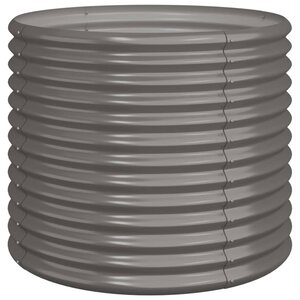 vidaXL Jardinière de jardin Acier enduit de poudre 80x80x68 cm Gris