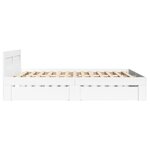 vidaXL Cadre de lit avec tête de lit blanc 120x190cm bois d'ingénierie