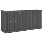 vidaXL Set de balcon 2 places gris bois de pin massif