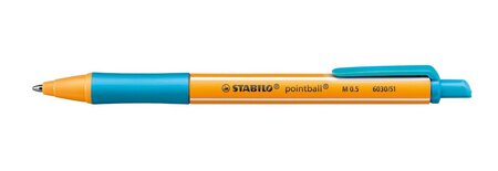 Stylo Bille Rétractable POINTBALL Tracé 0,5 mm Turquoise STABILO