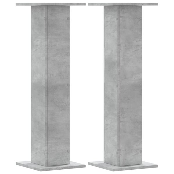 vidaXL Supports pour plantes 2 Pièces gris béton bois d'ingénierie