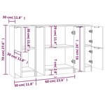 vidaXL Buffets 3 Pièces Chêne sonoma Bois d'ingénierie