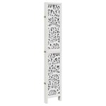 vidaXL Cloison de séparation 5 panneaux blanc bois de paulownia massif