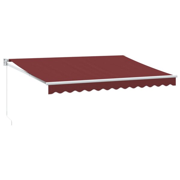 vidaXL Auvent manuel rétractable bordeaux 350x250 cm