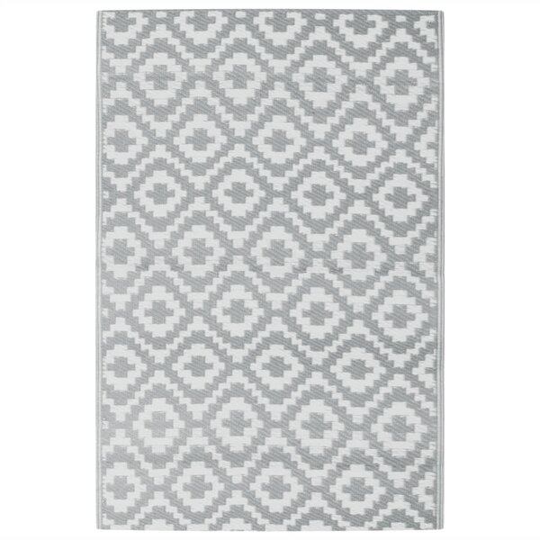 vidaXL Tapis d'extérieur Gris 120x180 cm PP