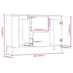 vidaXL Buffet Chêne marron 104x35x70 cm Bois d'ingénierie