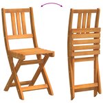 vidaXL Ensemble Bistro Pliable 3 pièces avec Coussins en Bois Massif d'Acacia