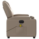 vidaXL Fauteuil de massage inclinable électrique cappuccino similicuir