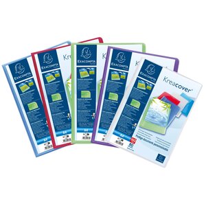 Protège-documents En Polypropylène Semi-rigide Kreacover® Chromaline 160 Vues - A4 - Couleurs Assorties - X 8 - Exacompta