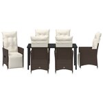 vidaXL Ensemble de 4 Marron Rattan PE Sofa Simple