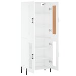 vidaXL Buffet haut Blanc 69 5x34x180 cm Bois d'ingénierie