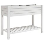vidaXL Lit surélevé de jardin blanc 110x45x79 cm polypropylène