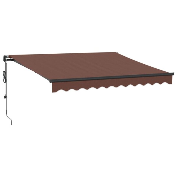 vidaXL Auvent rétractable automatique avec LED marron 300x250 cm
