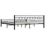 vidaXL Cadre de lit Noir Acier 200 x 200 cm