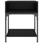 vidaXL Tables de chevet 2 Pièces noir 40x41x50 cm bois d’ingénierie