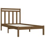 vidaXL Cadre de lit Marron miel Bois massif 100x200 cm