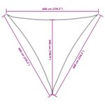 vidaXL Voile de parasol tissu oxford triangulaire 6x6x6 m crème