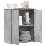 vidaXL Buffet gris béton 60x31x70 cm bois d'ingénierie