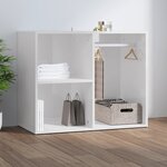 vidaXL Armoire de dressing Blanc brillant 80x40x65cm Bois d'ingénierie