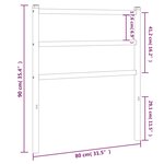 vidaXL Tête de lit métal blanc 75 cm