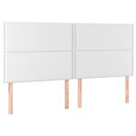 vidaXL Têtes de lit 4 Pièces Blanc 90x5x78/88 cm Similicuir