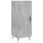 vidaXL Buffet haut Gris béton 34 5x34x180 cm Bois d'ingénierie