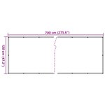 vidaXL Écran d'intimité de balcon gris 700x120 cm PVC