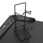 vidaXL Bureau de jeu à LED en forme de Y noir 110x60x75 cm